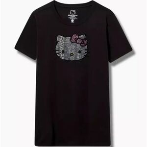 Hello Kitty Classic Fit Cotton Rhinestone Crew Tee size 4 Torrid